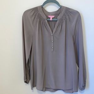 Gray / Silver Lilly Pulitzer Elsa Top. Size S.